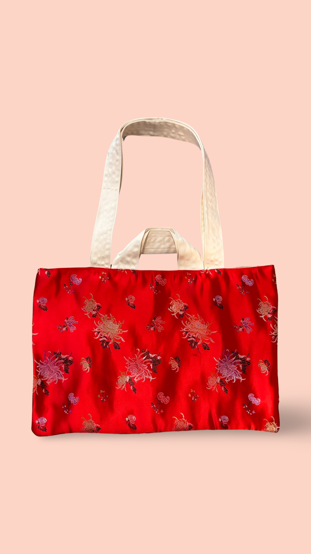 Red floral bag sale