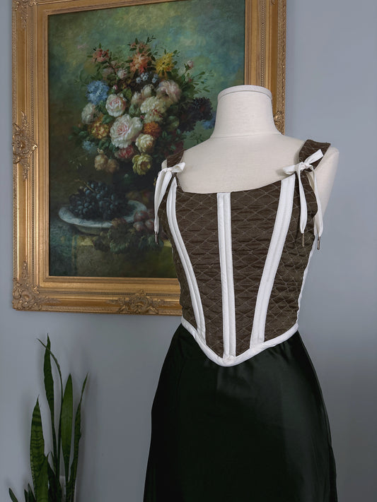 Modern Armor Textured Green Corset